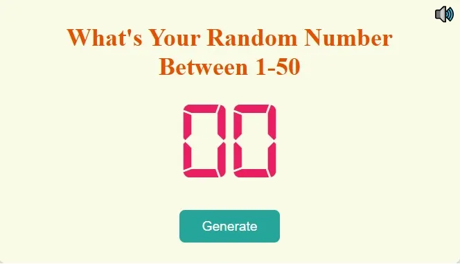 1-50 Random Number Generator